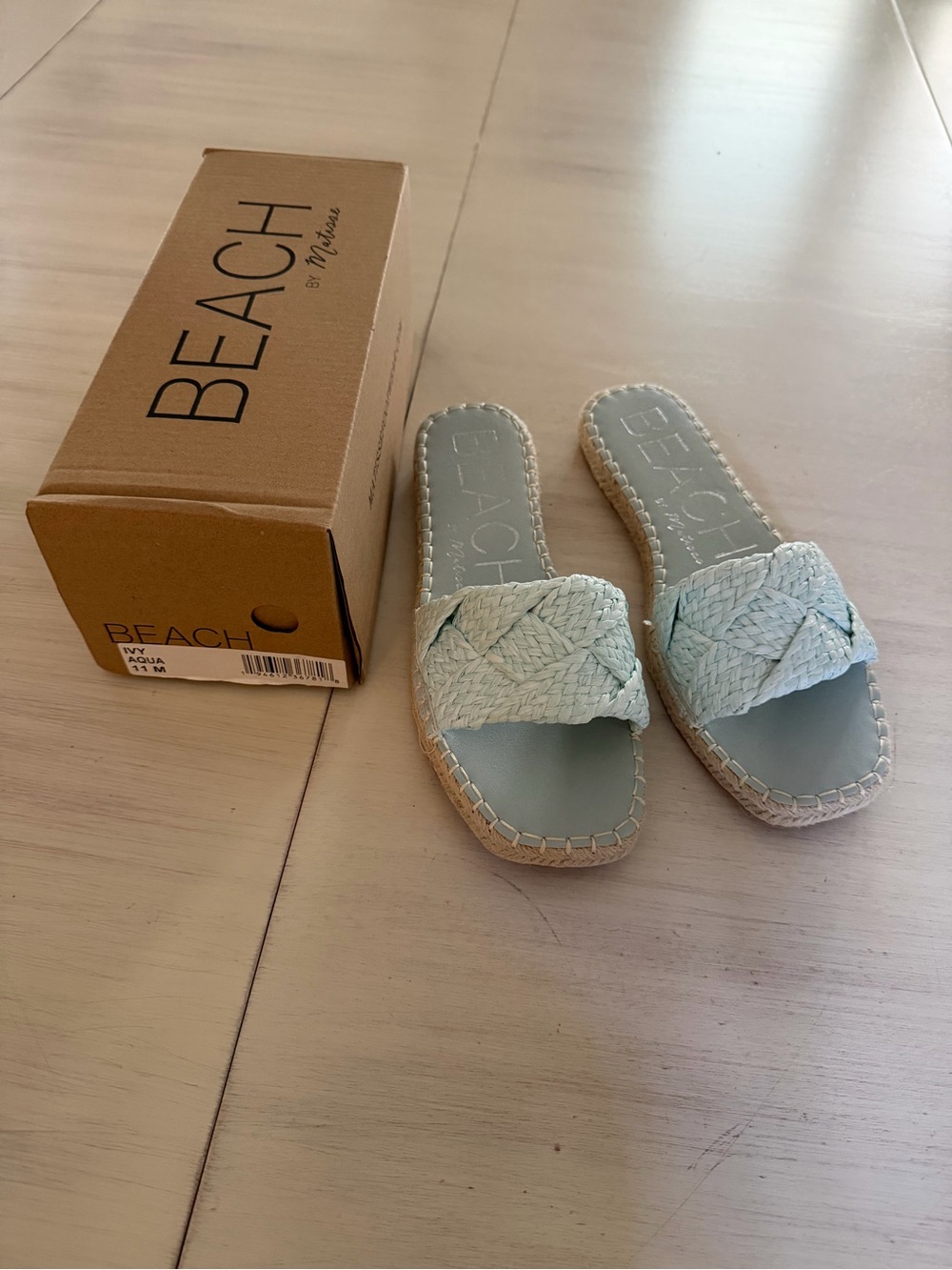 NEW Beach by Matisse Ivy Aqua Slide Sandals 11